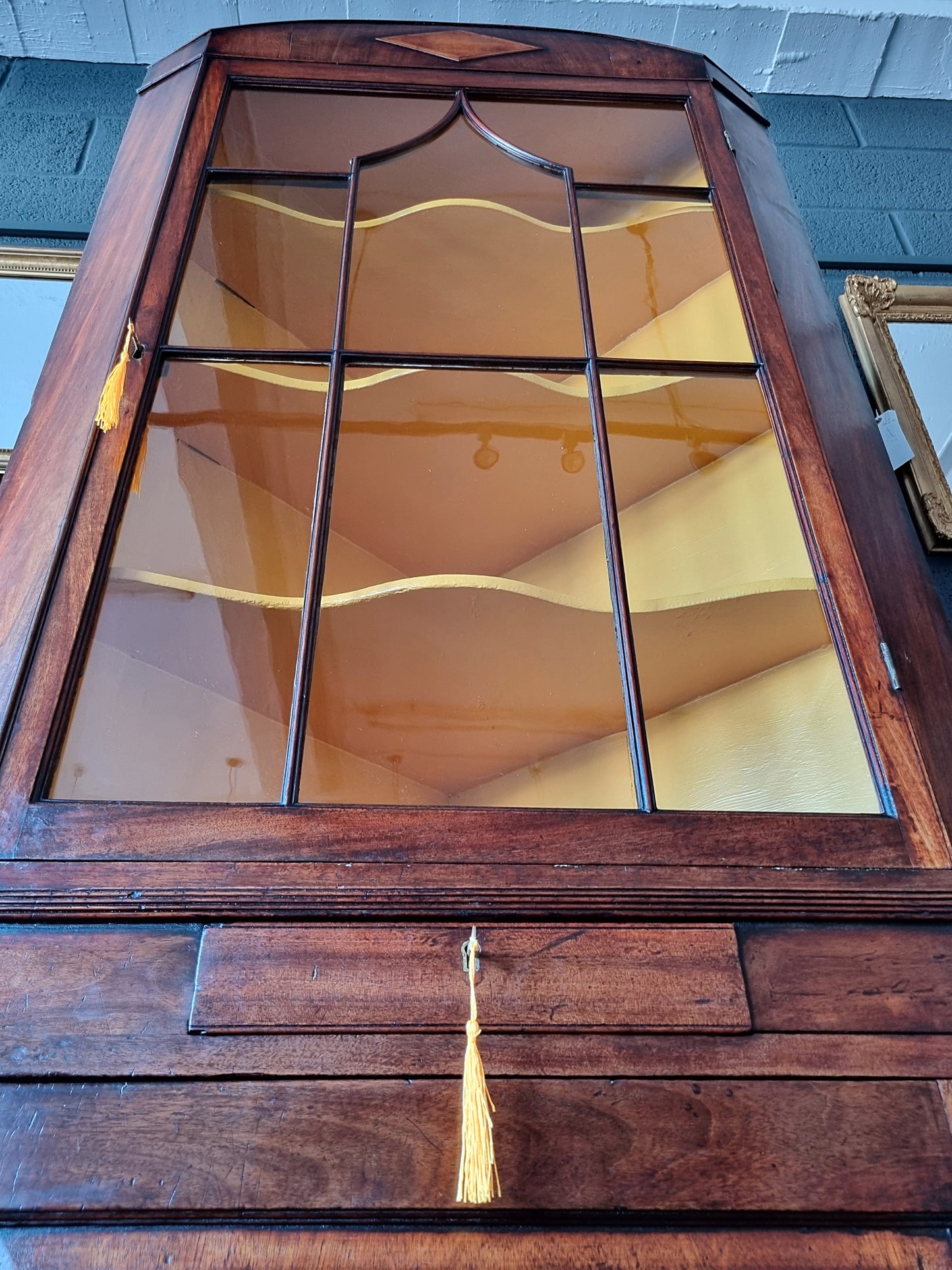 George IV Mahogany Corner Display Cabinet 19th Century