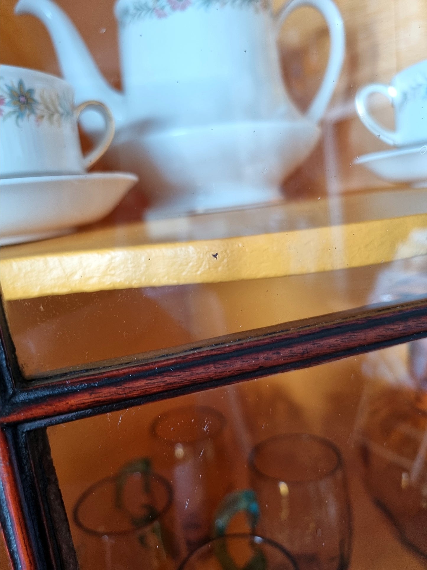 George IV Mahogany Corner Display Cabinet 19th Century