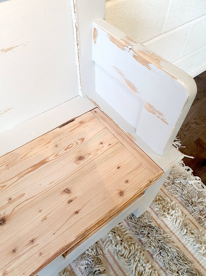 Antique Monks Bench Shabby Chic - LRBinteriors