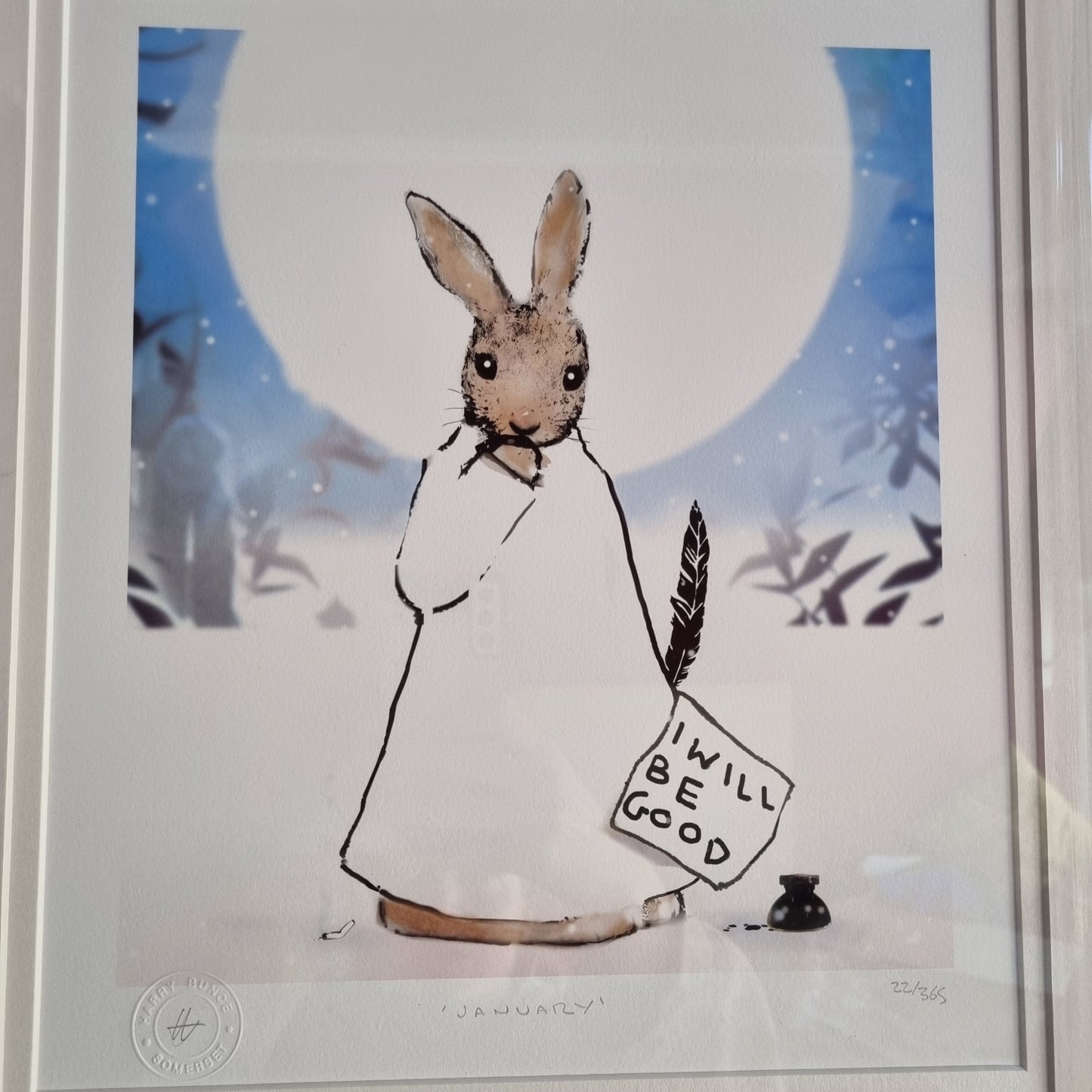 Harry Bunce - The Happy Year - January Artist Print Signed Numbered Framed - LRBinteriors