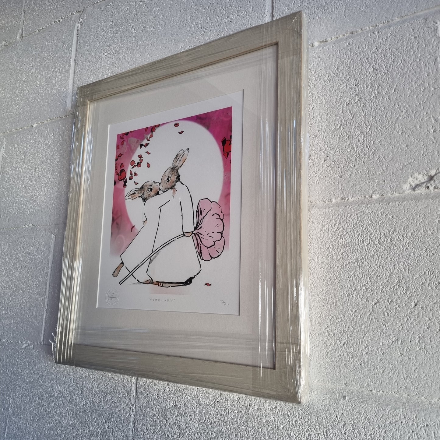 Harry Bunce - The Happy Year February Print Artist Signed Framed Valentines