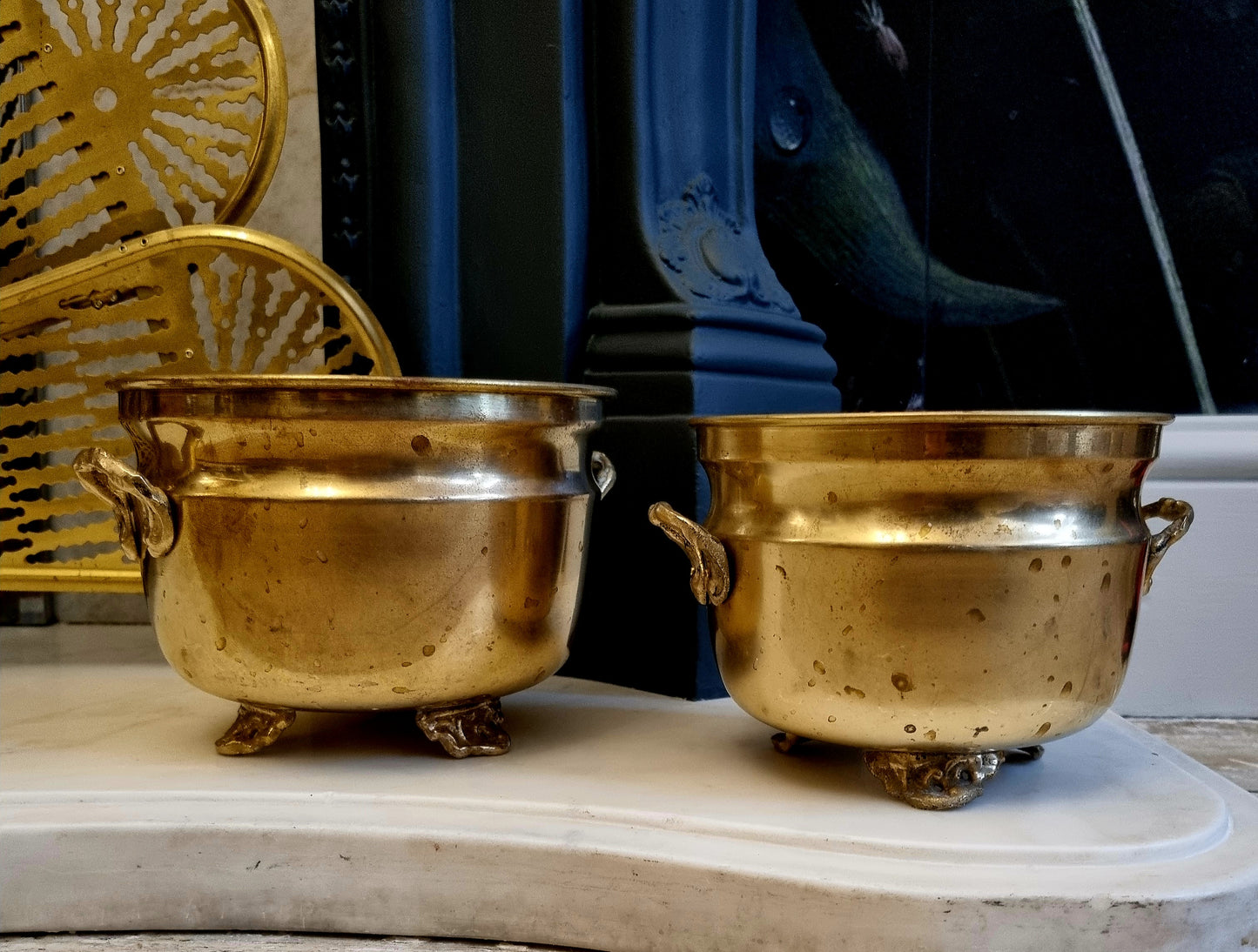 Brass Jardinieres Set - LRBinteriors
