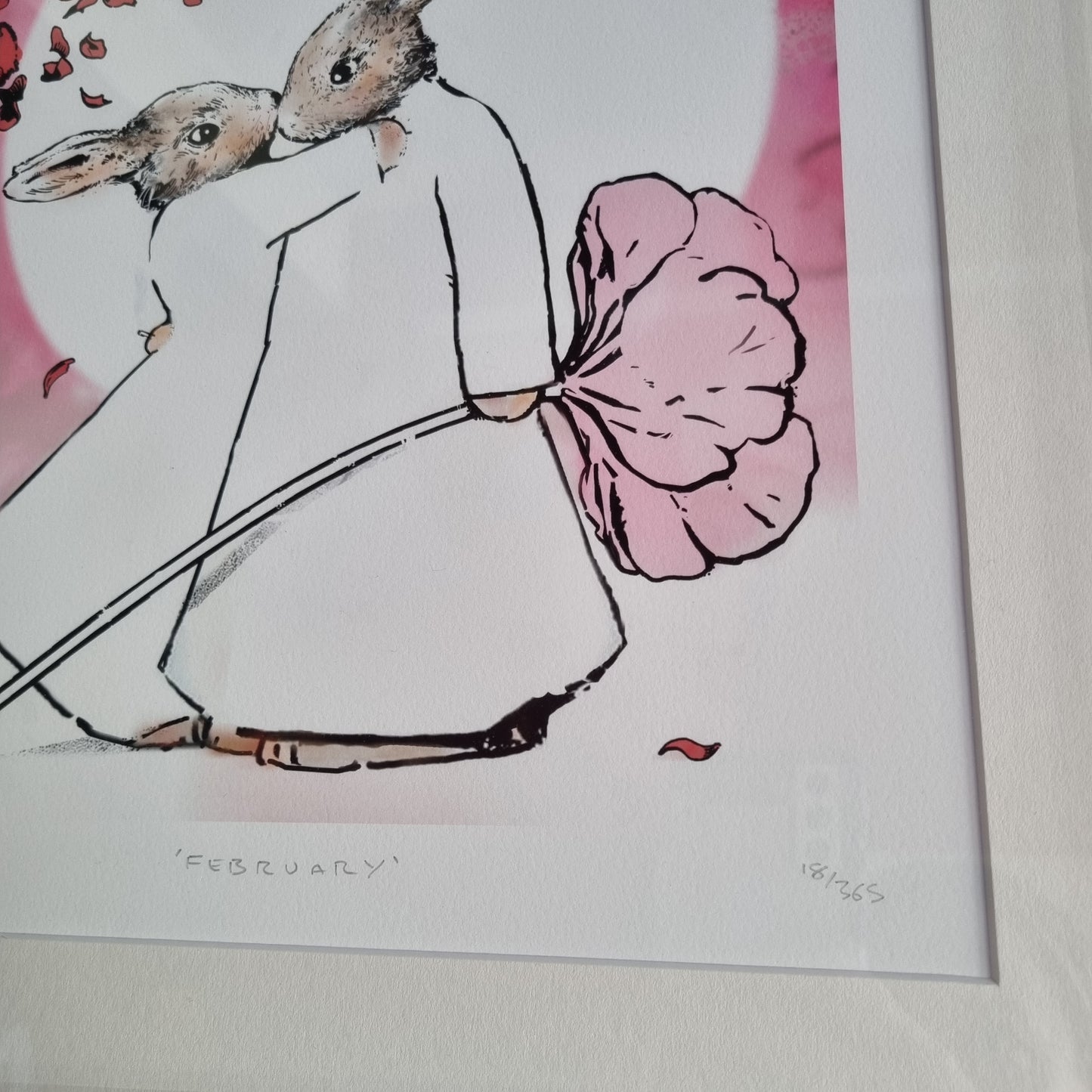 Harry Bunce - The Happy Year February Print Artist Signed Framed Valentines