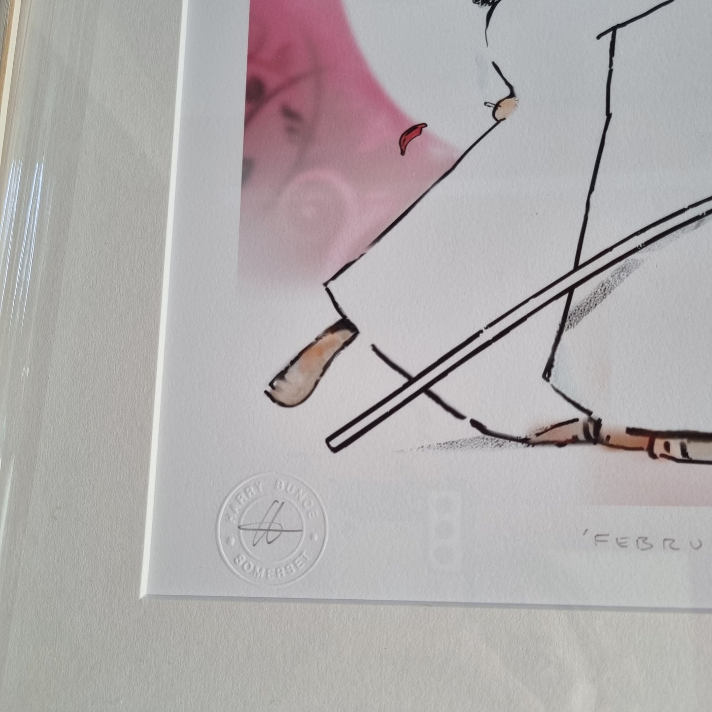 Harry Bunce - The Happy Year February Print Artist Signed Framed Valentines