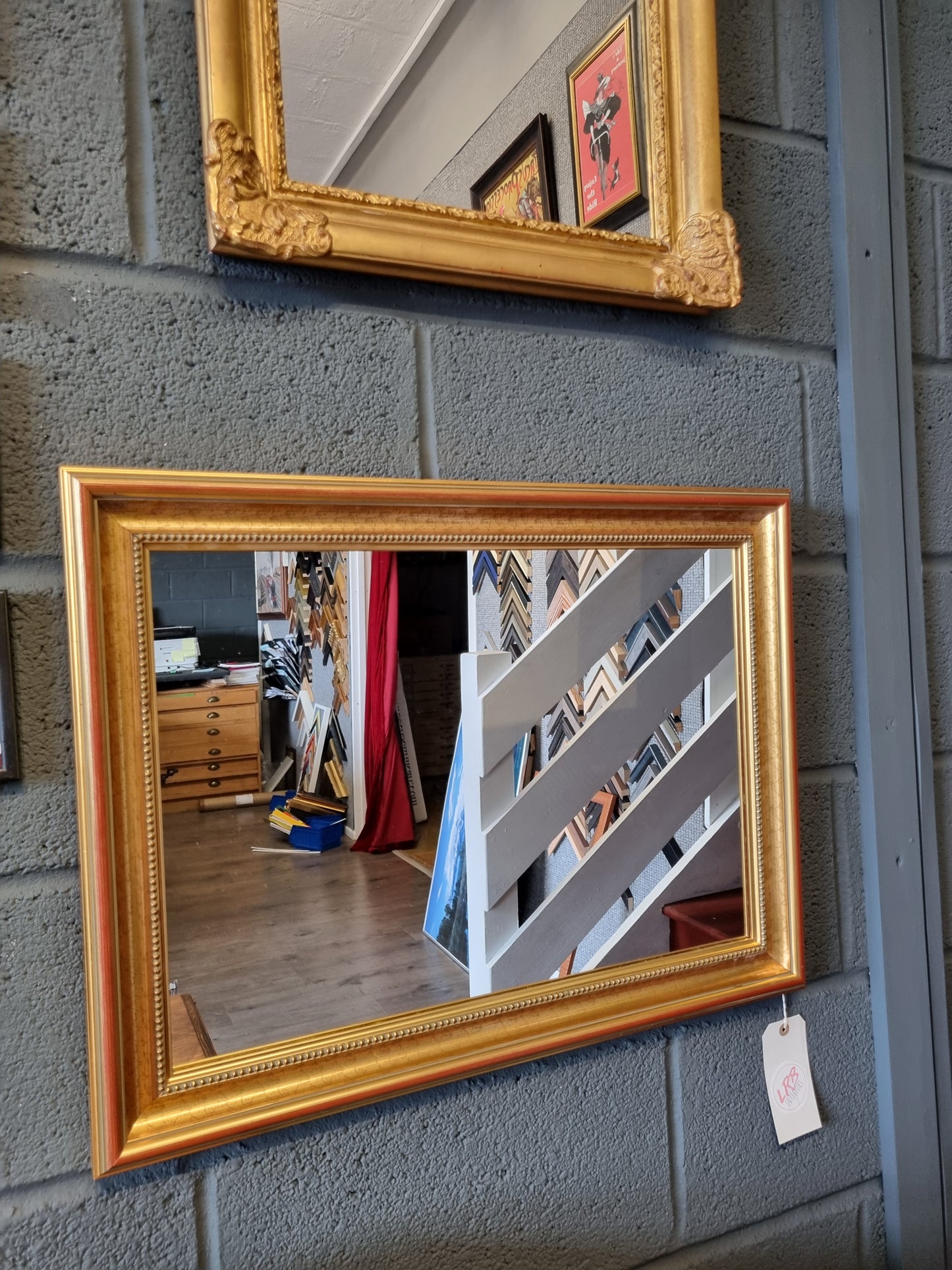 Gold Ornate Framed Mirror Landscape Wall Hanging - LRBinteriors