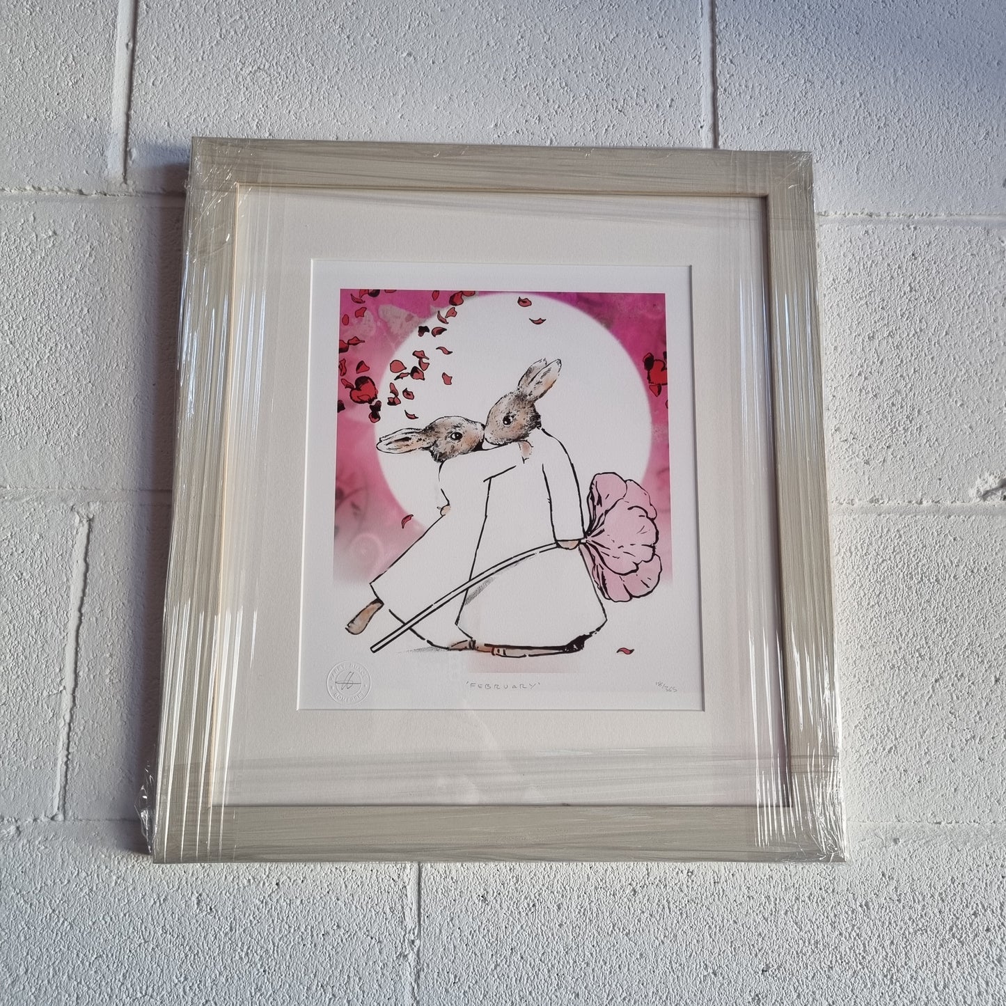 Harry Bunce - The Happy Year February Print Artist Signed Framed Valentines