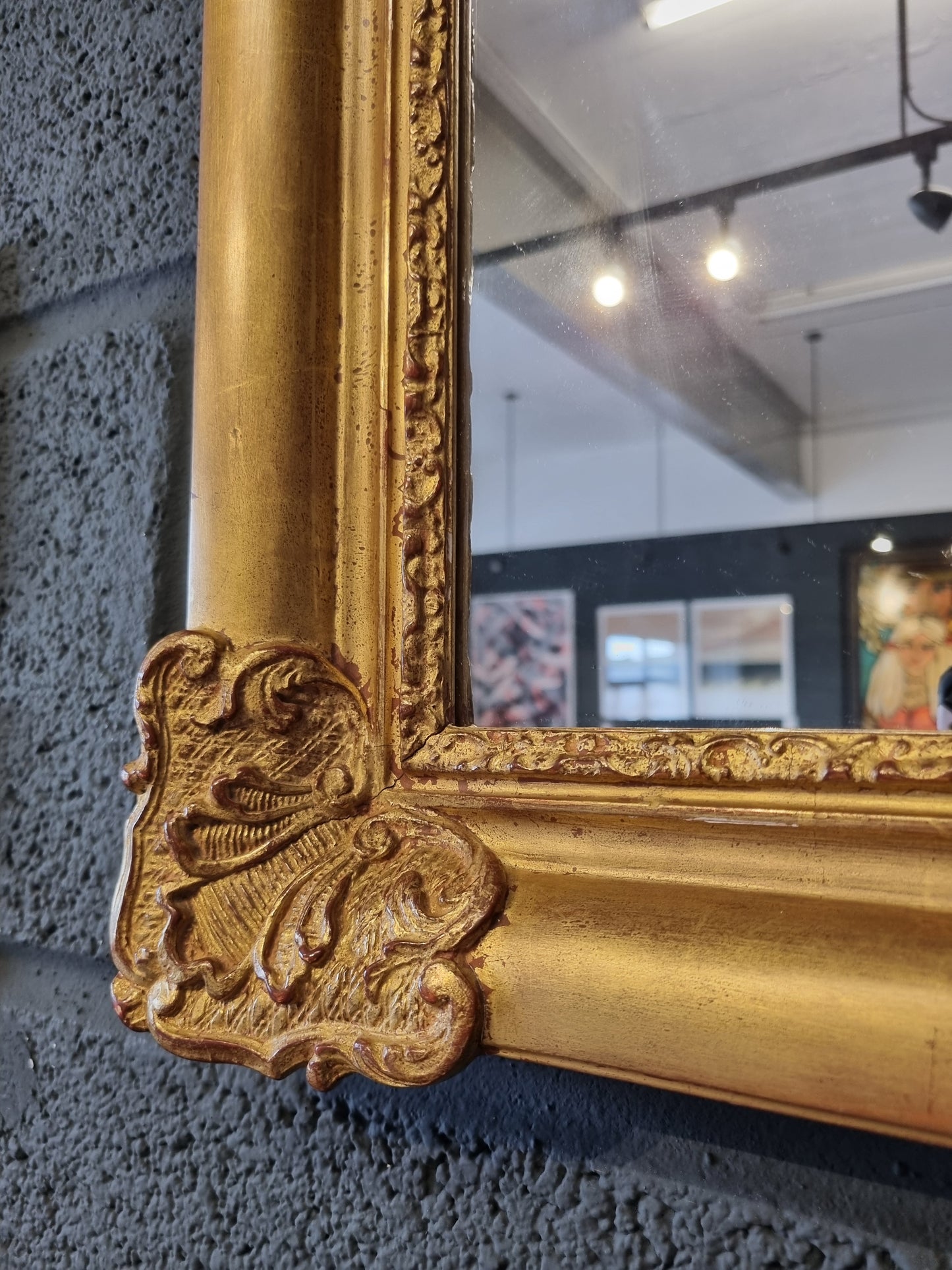 Gold Ornate French Framed Antique Mirror 18th-century - LRBinteriors