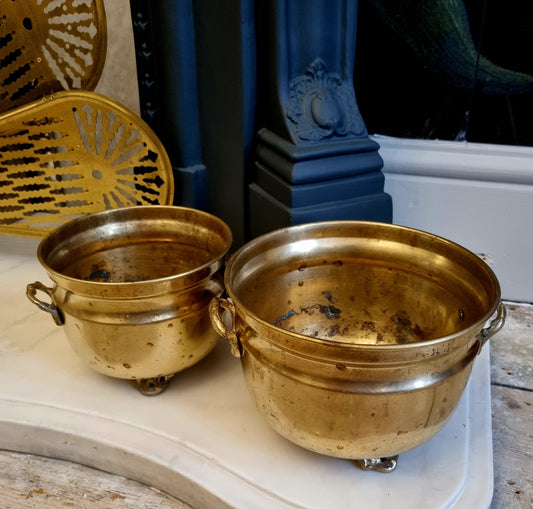 Brass Jardinieres Set - LRBinteriors