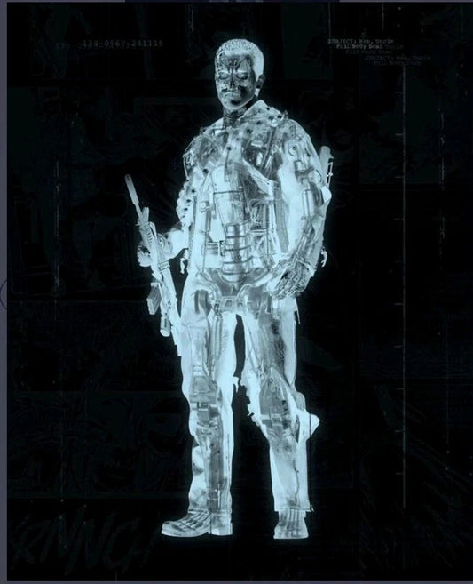 Limited Edition Framed JJ Adams Artwork Uncle Bob - Terminator X-Ray Print - LRBinteriors