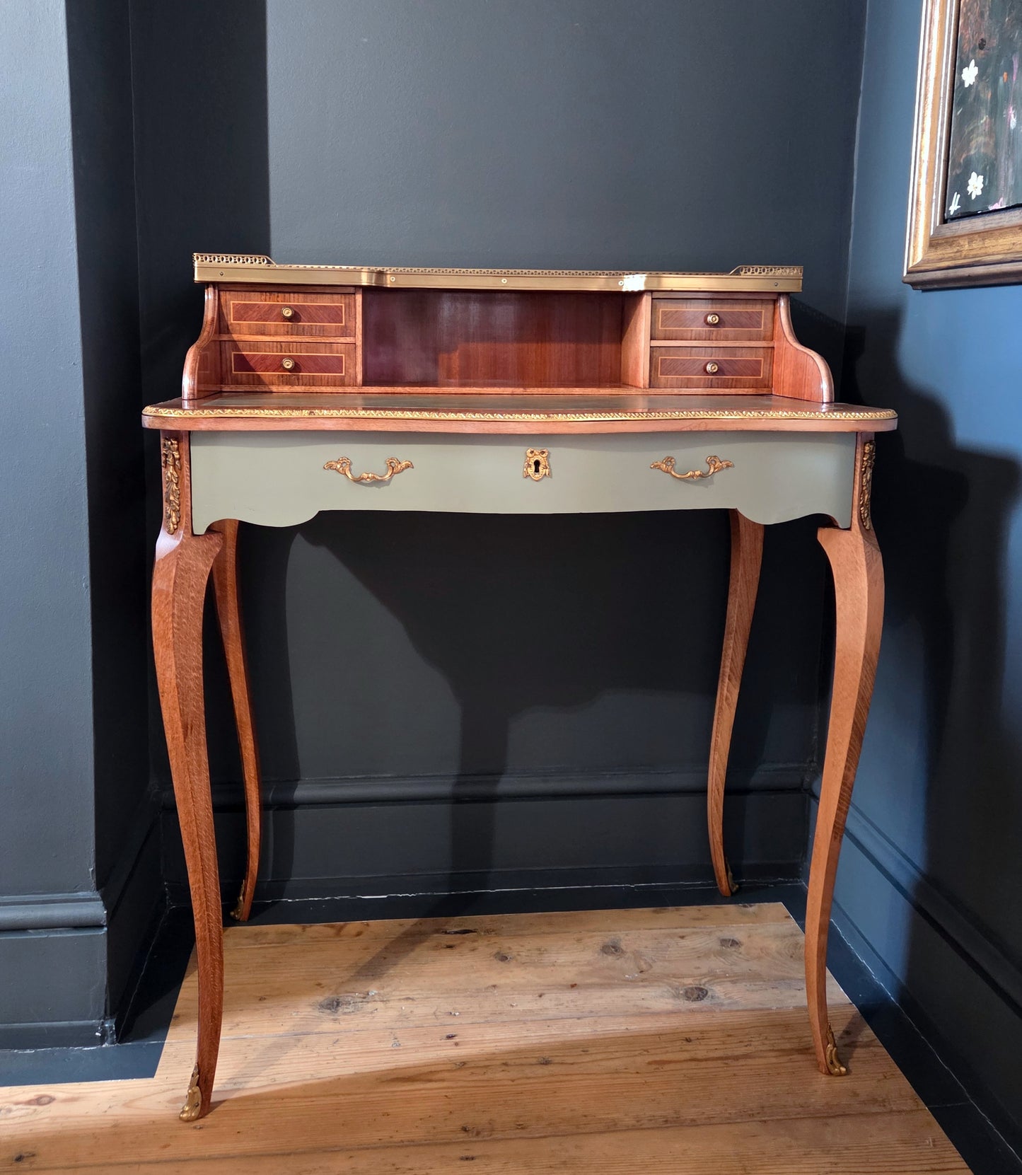 Vintage writing desk ladies' secretary Empire Louis XV style - LRBinteriors