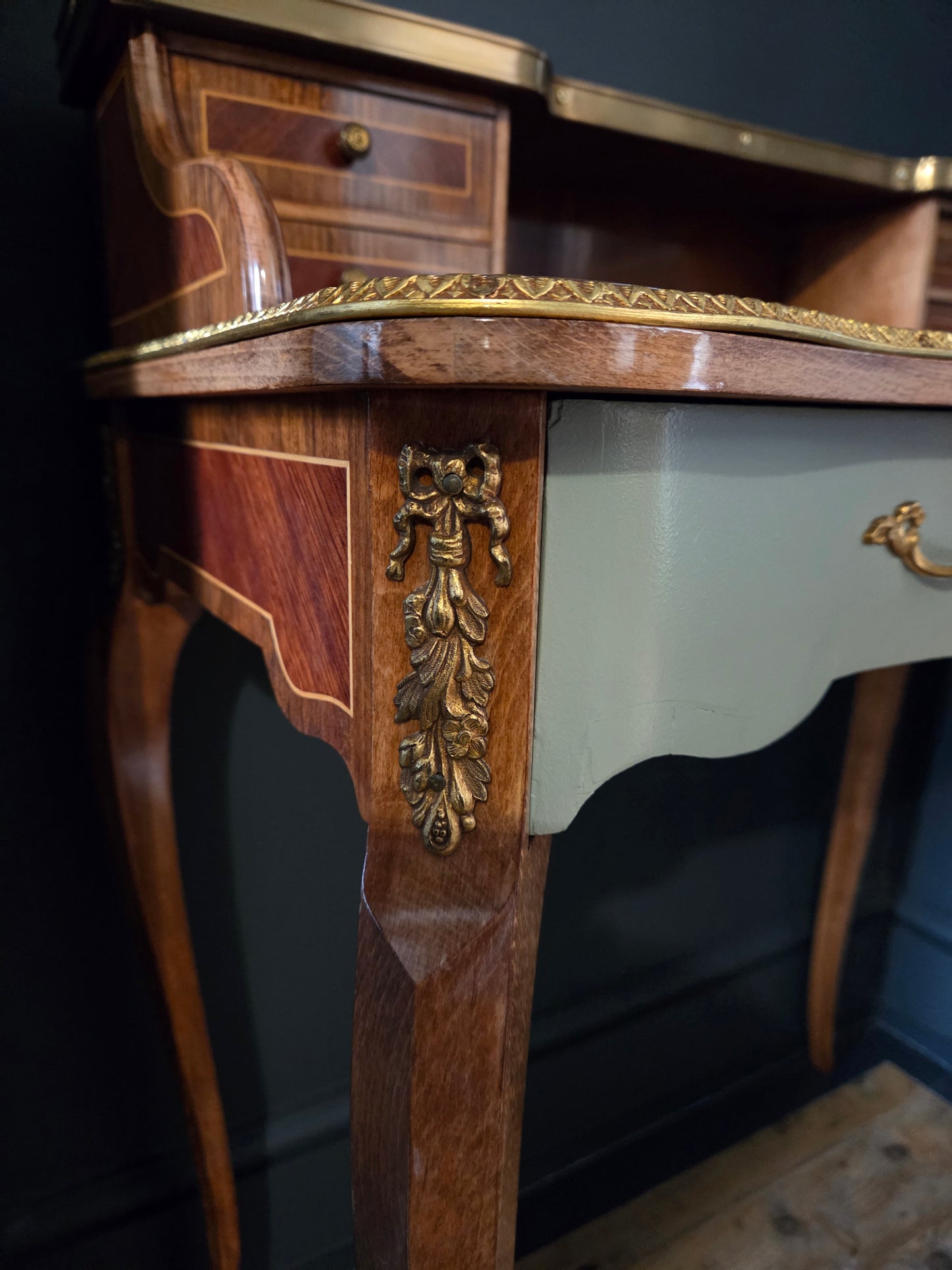 Vintage writing desk ladies' secretary Empire Louis XV style - LRBinteriors