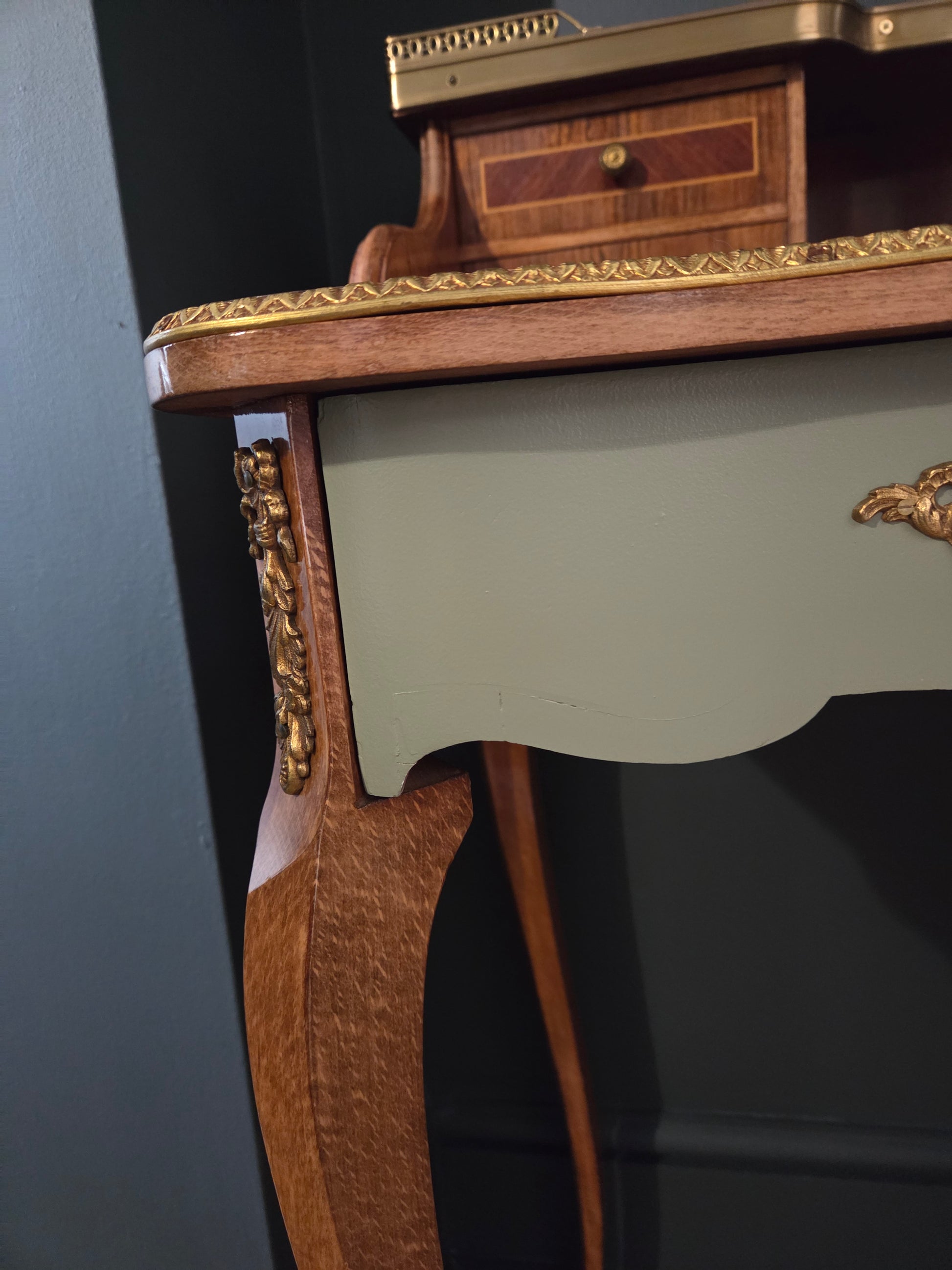 Vintage writing desk ladies' secretary Empire Louis XV style - LRBinteriors