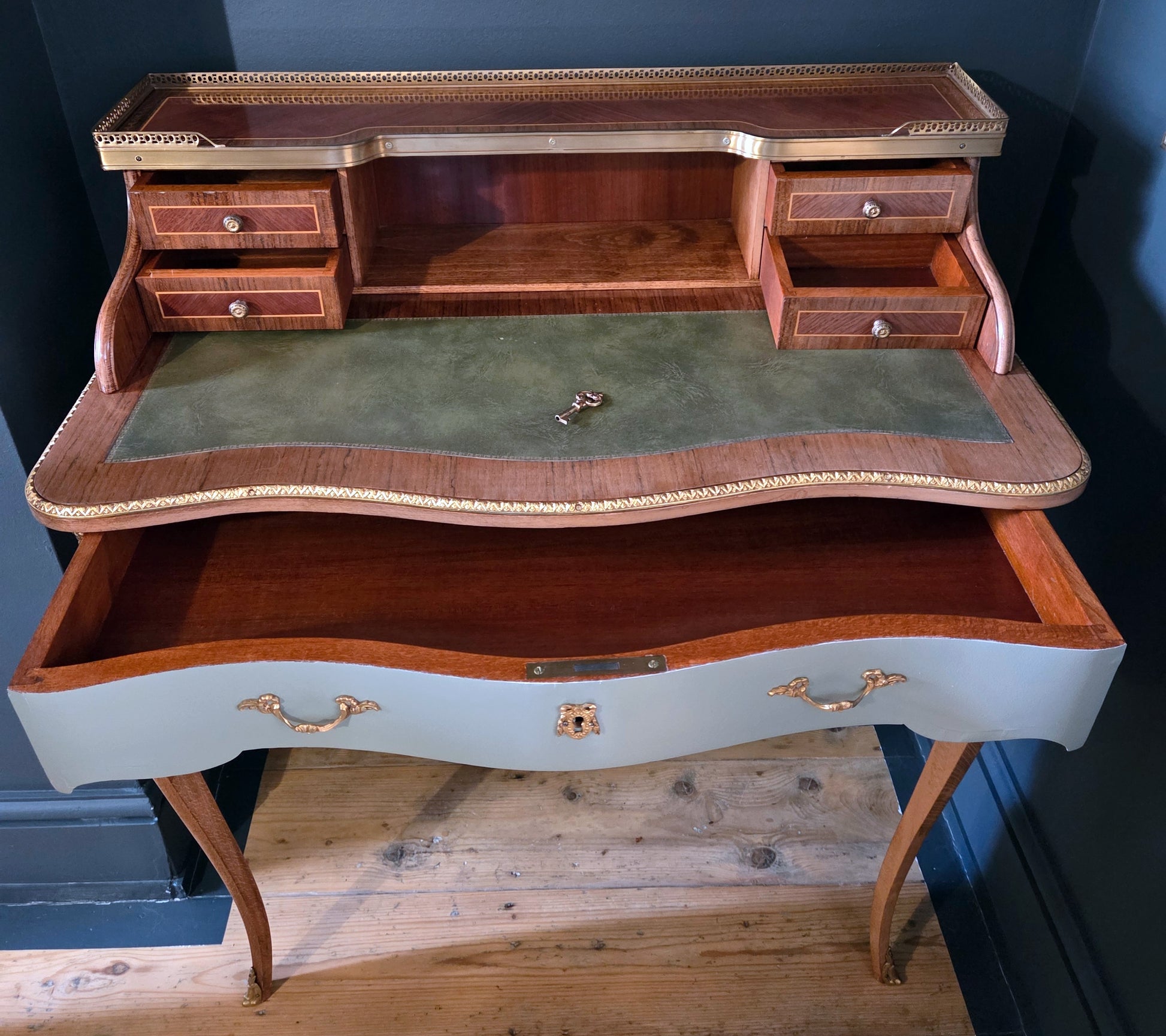 Vintage writing desk ladies' secretary Empire Louis XV style - LRBinteriors