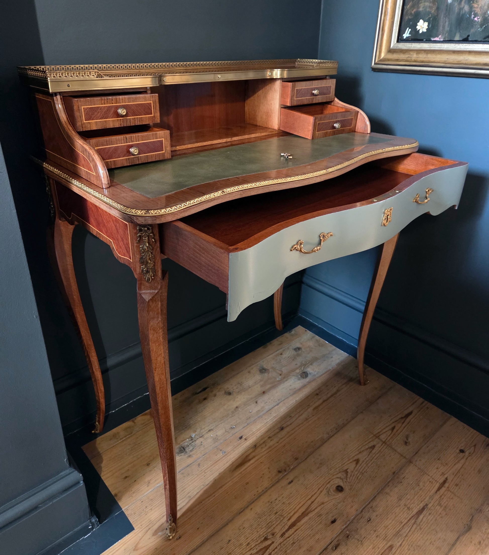 Vintage writing desk ladies' secretary Empire Louis XV style - LRBinteriors
