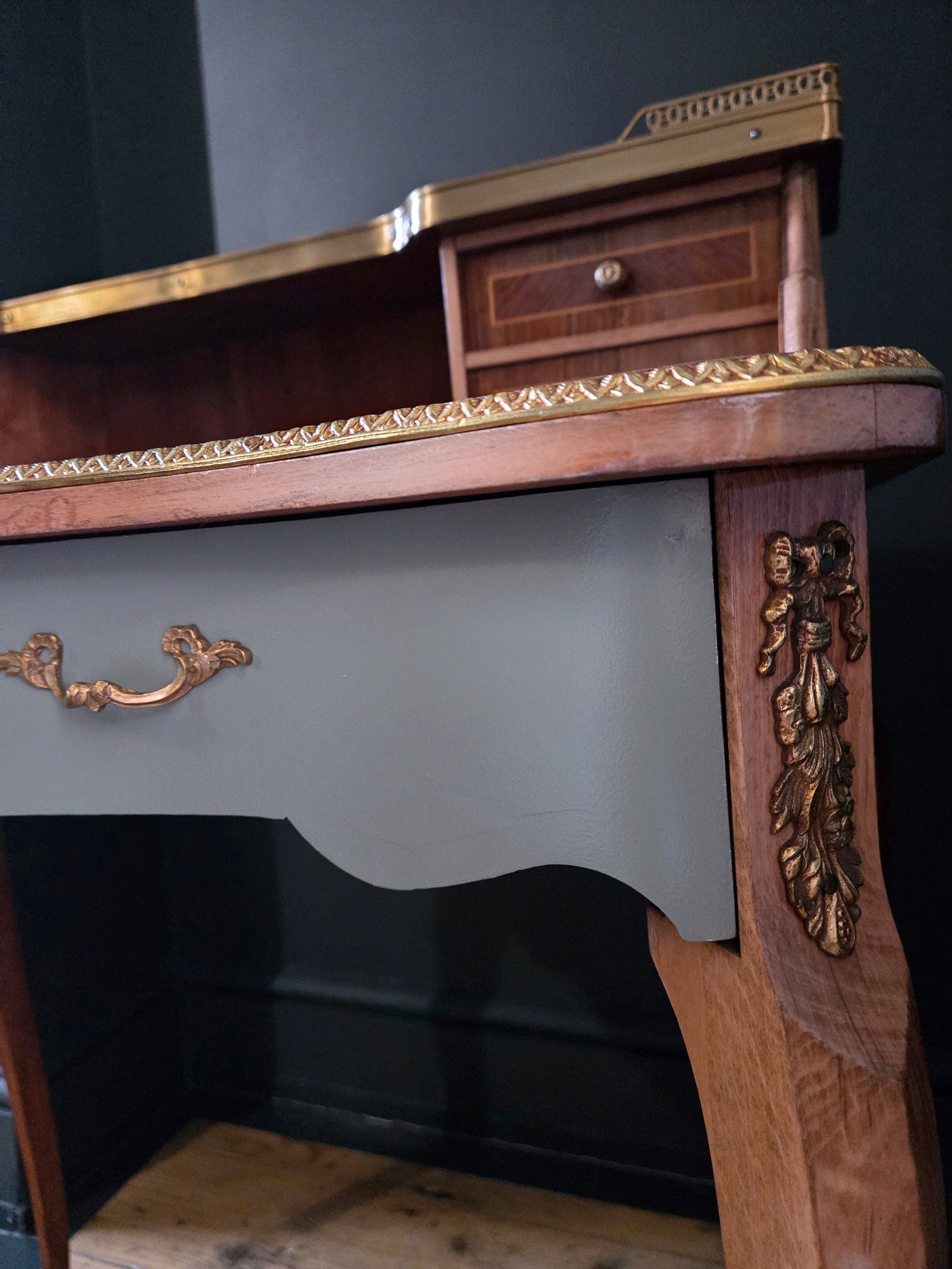 Vintage writing desk ladies' secretary Empire Louis XV style - LRBinteriors