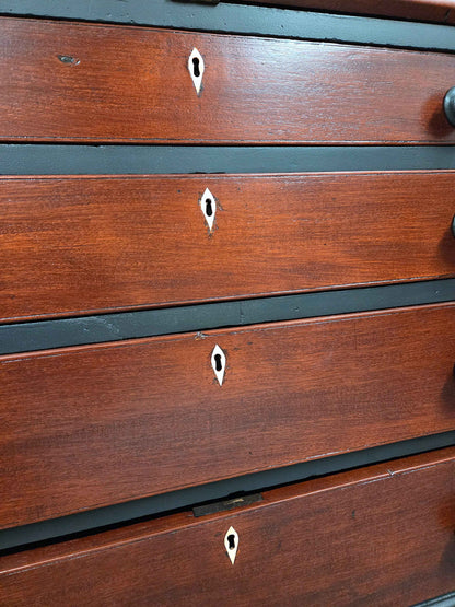 Antique Mahogany Georgian Writing Bureau Bookcase