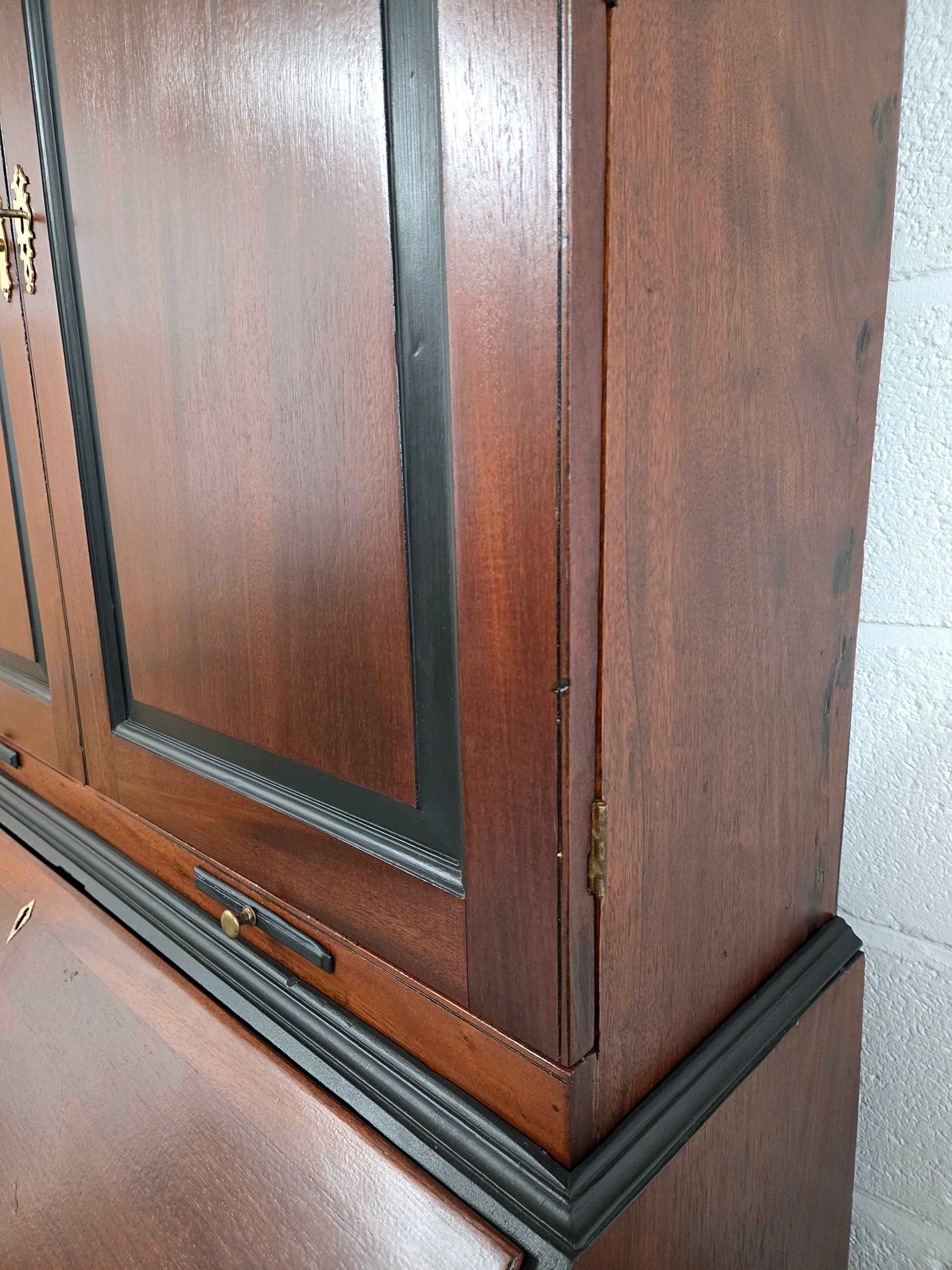 Antique Mahogany Georgian Writing Bureau Bookcase