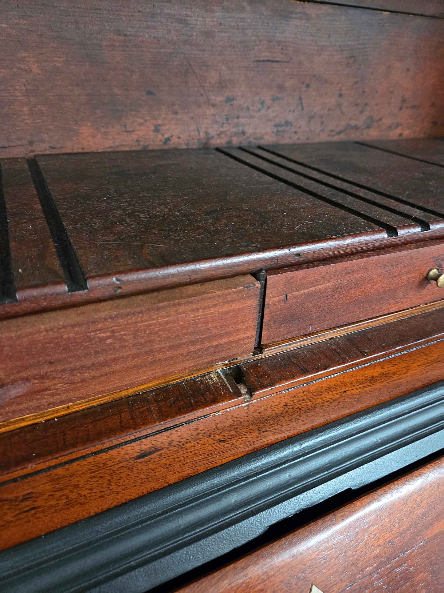 Antique Mahogany Georgian Writing Bureau Bookcase