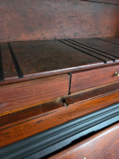 Antique Mahogany Georgian Writing Bureau Bookcase