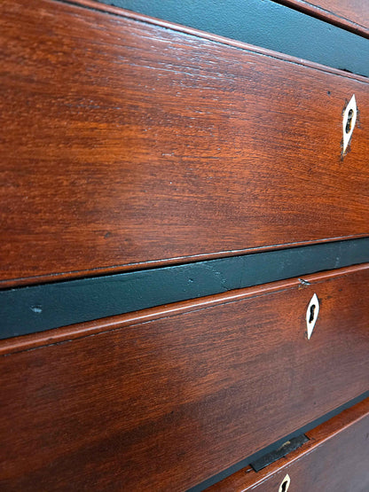 Antique Mahogany Georgian Writing Bureau Bookcase