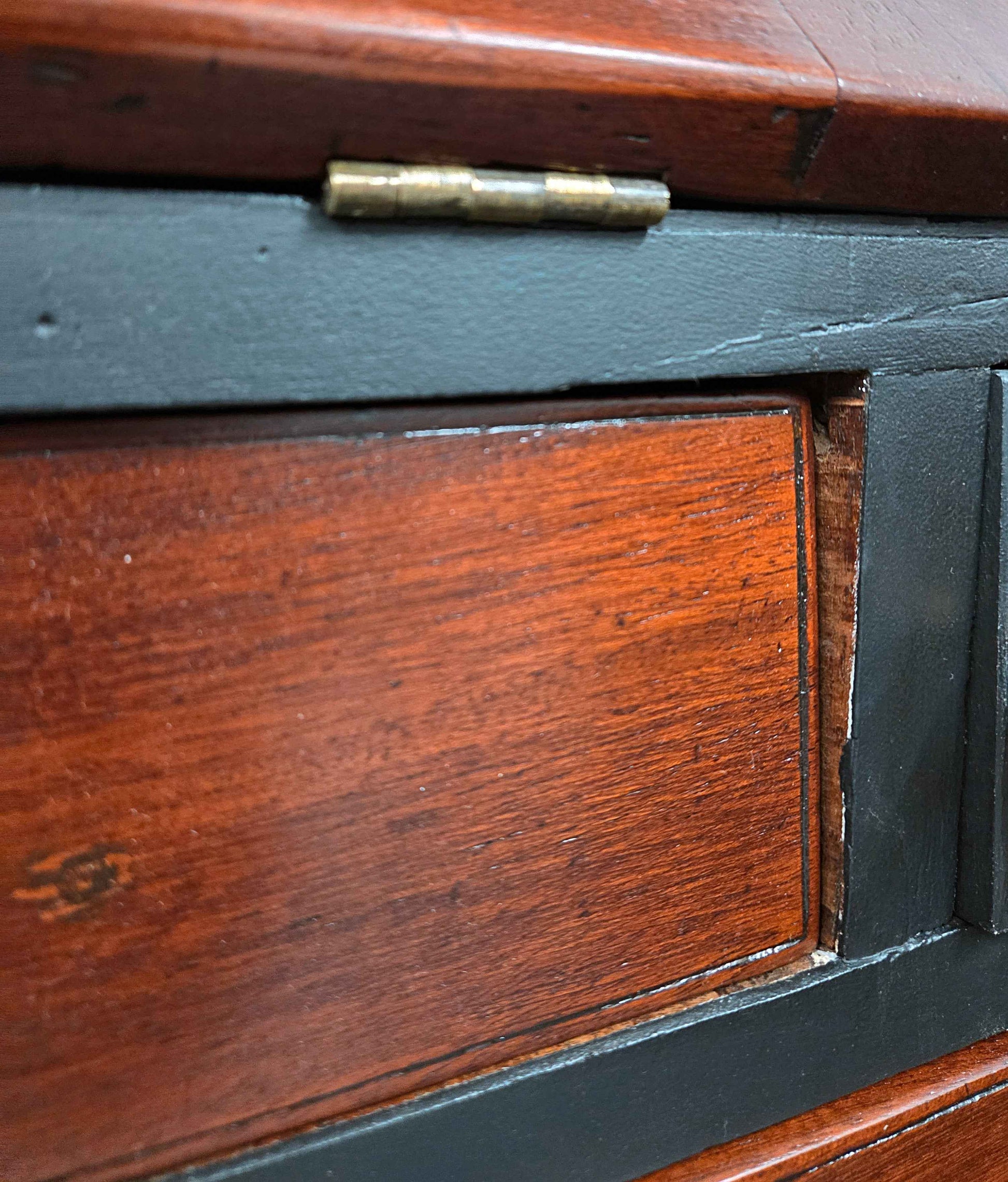 Antique Mahogany Georgian Writing Bureau Bookcase