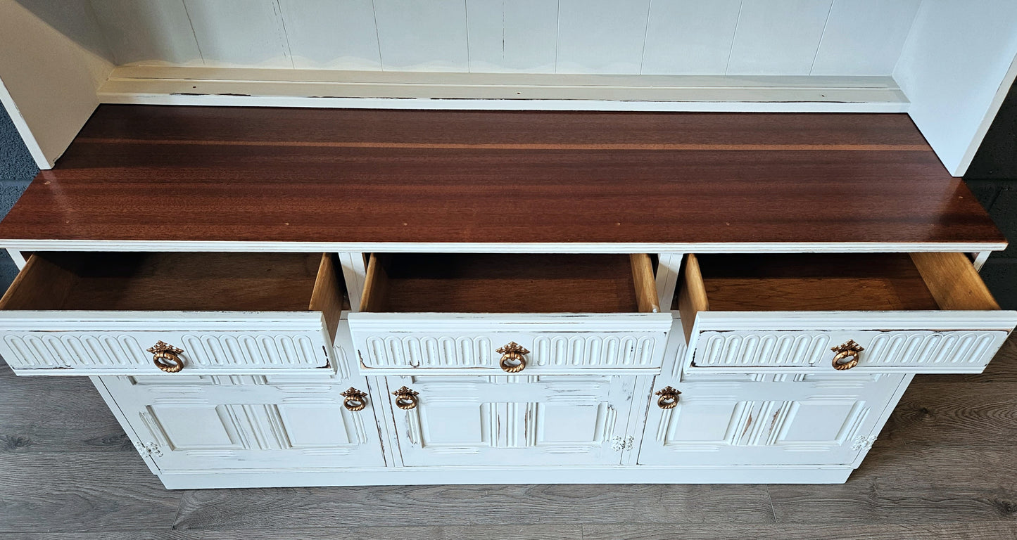 Large Priory Oak Glass Dresser