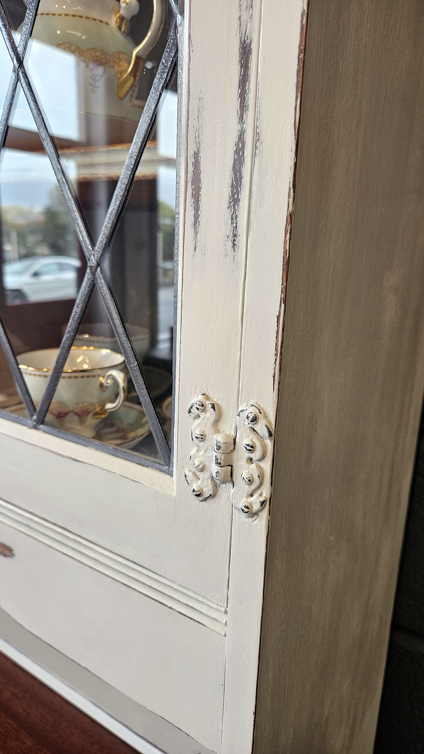 Large Priory Oak Glass Dresser