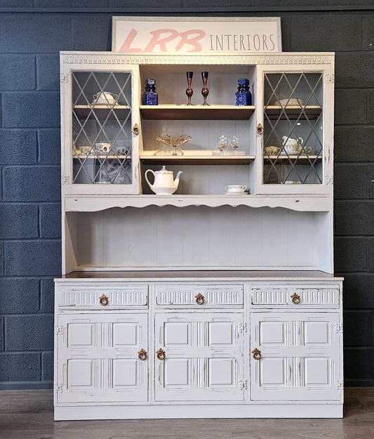 Large Priory Oak Glass Dresser