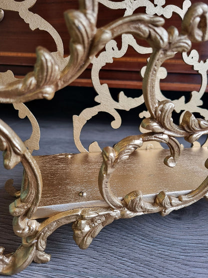 Vintage Rococo Magazine Rack Guilt Gold French - LRBinteriors