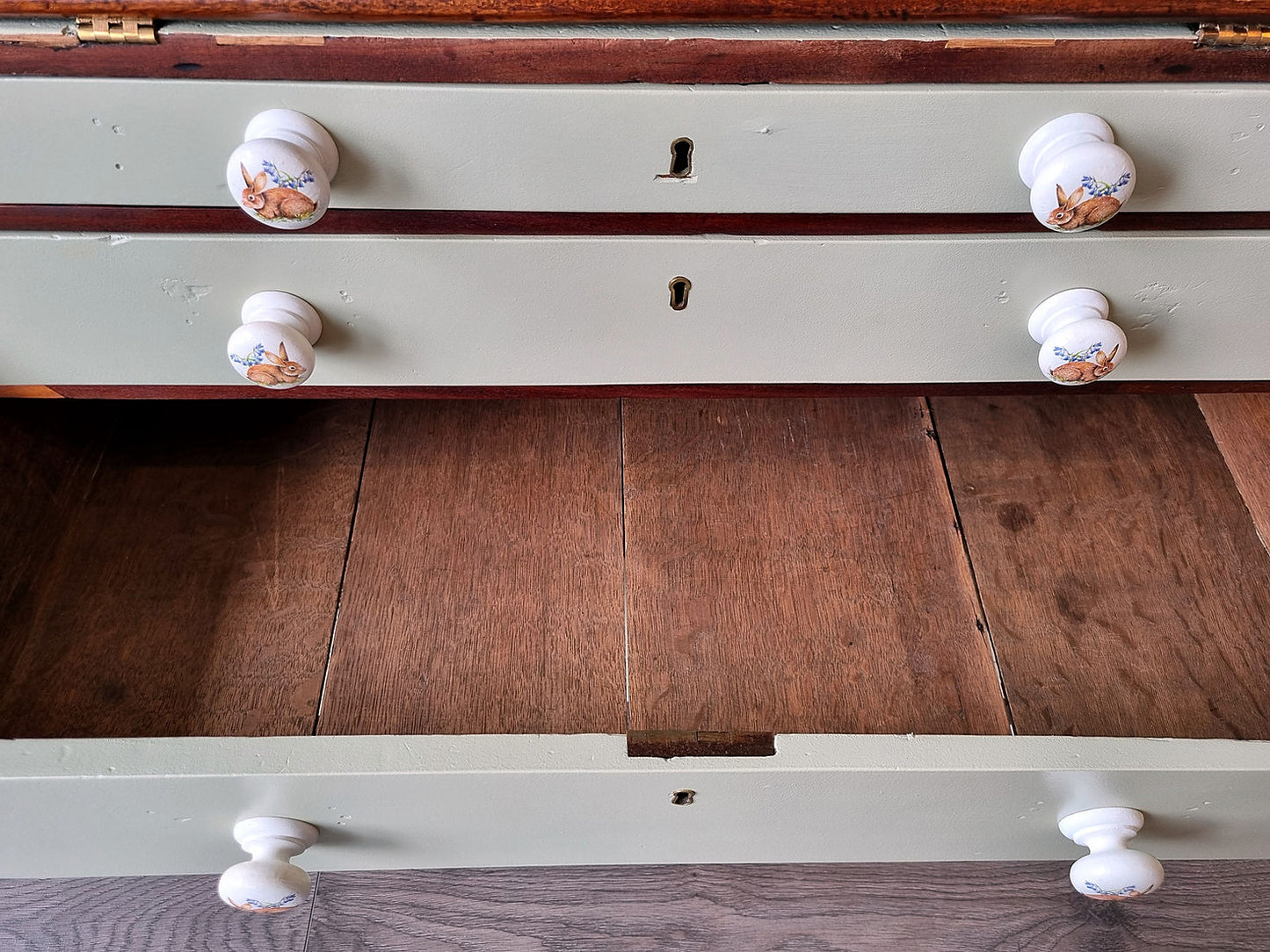 Georgian Oak Writing Bureau - LRBinteriors