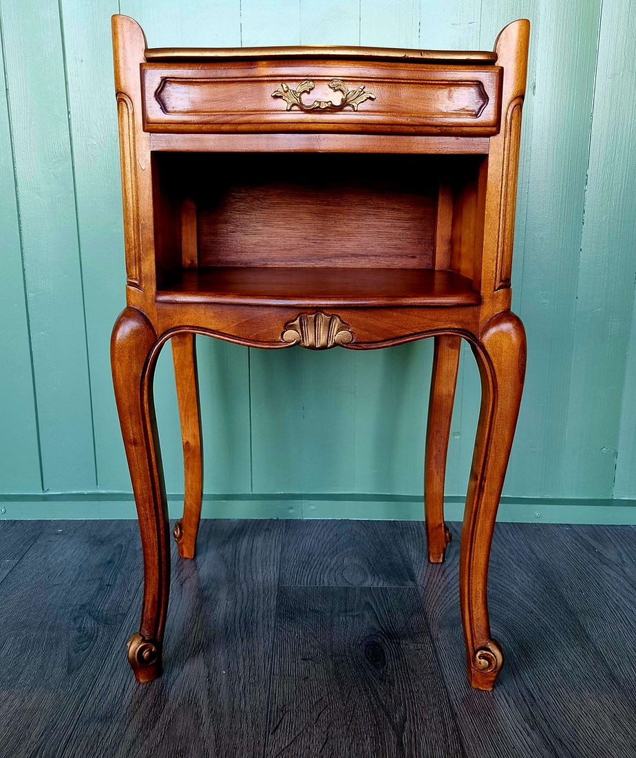 French Louis style pair bedside tables - LRBinteriors