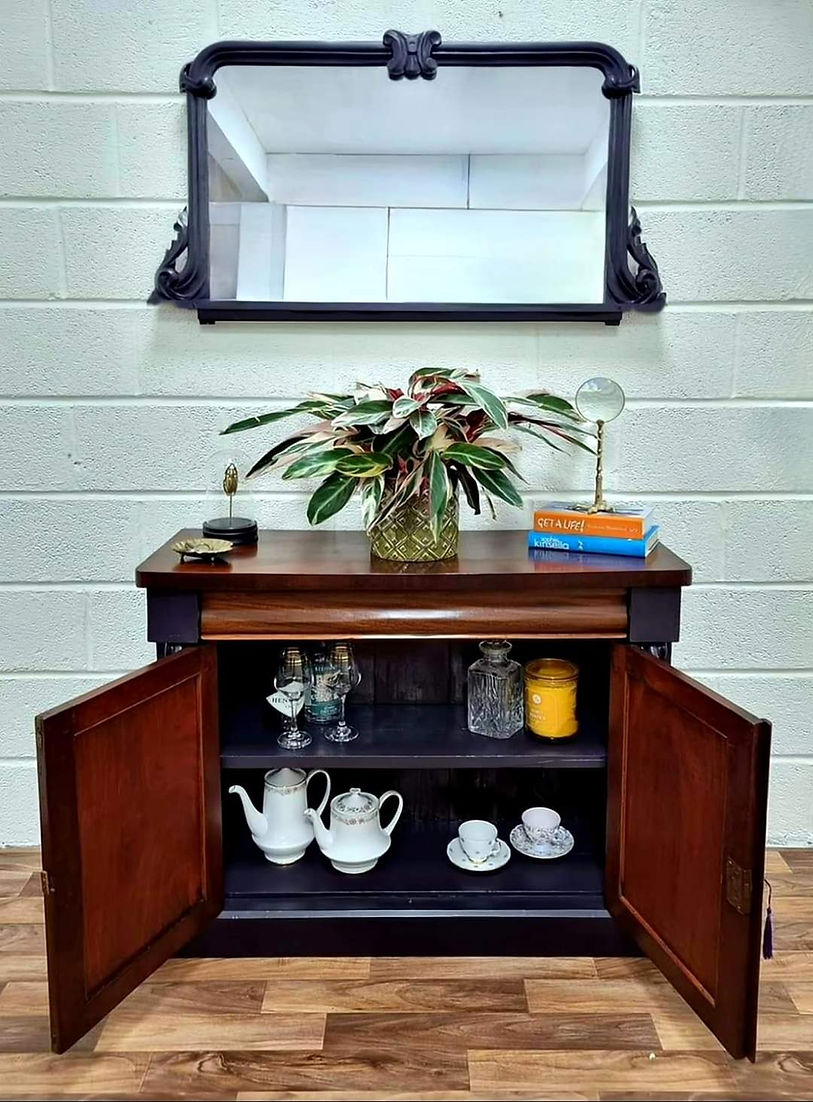 Antique Victorian Chiffonier with Mirror Sideboard - LRBinteriors