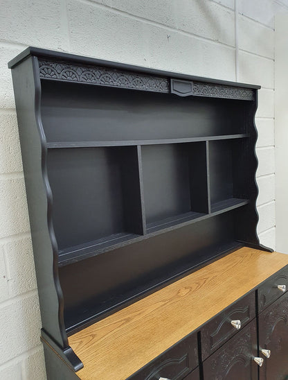 Black Farmhouse Dresser Display Cabinet - LRBinteriors