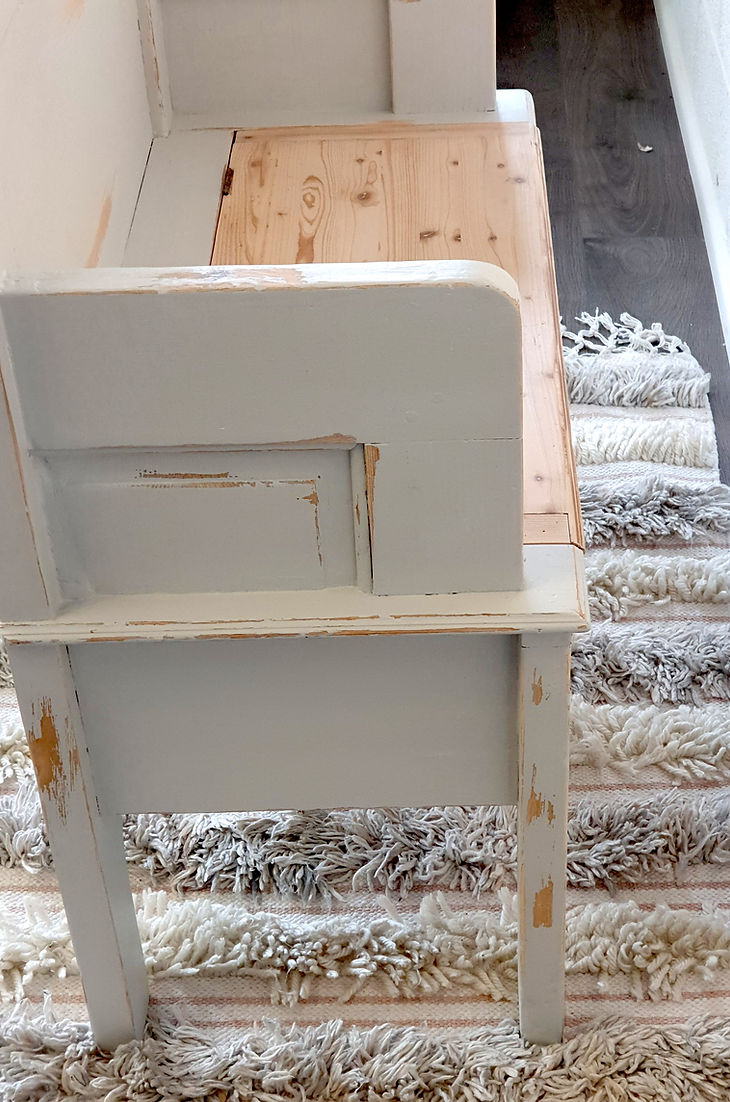 Antique Monks Bench Shabby Chic - LRBinteriors