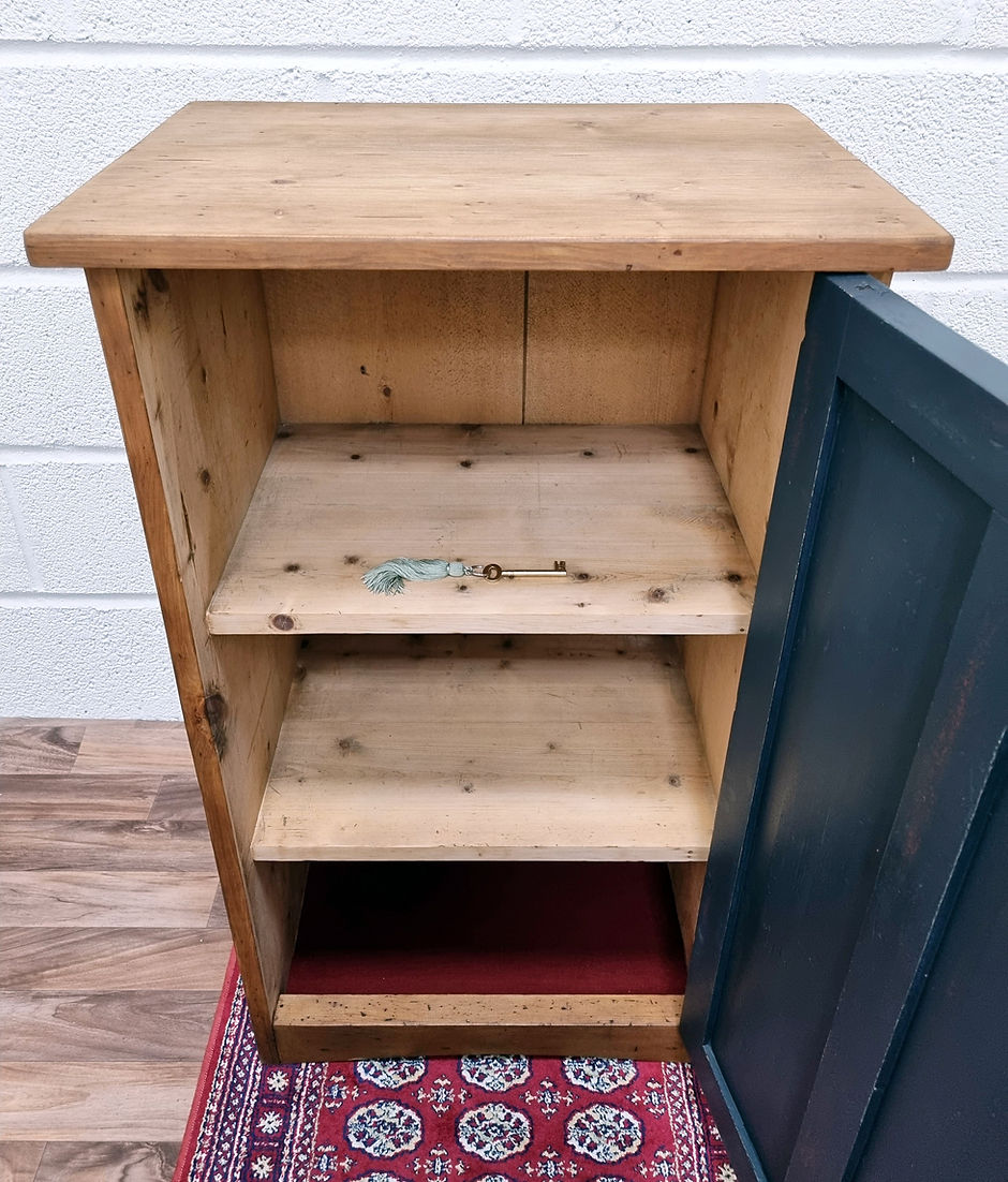 Antique Victorian Pine Tall Pot Housekeepers Linen Shoe Cupboard - LRBinteriors