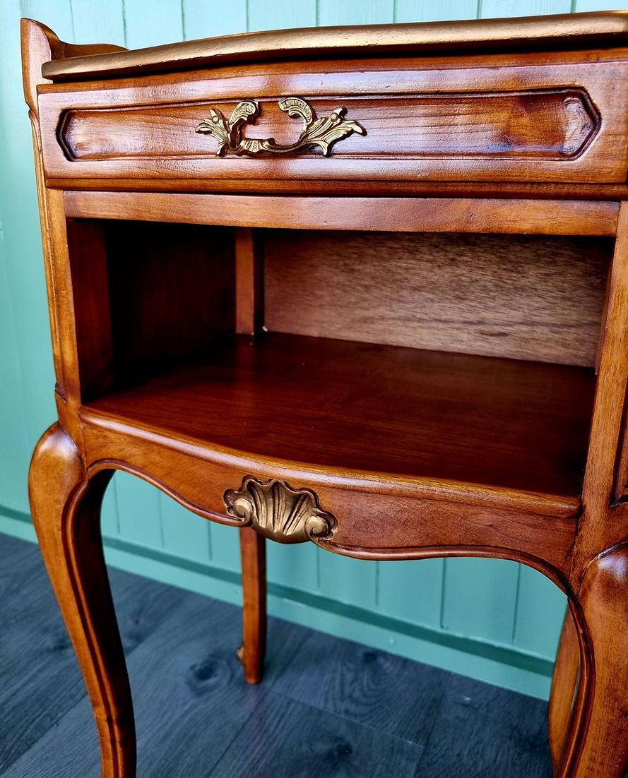 French Louis style pair bedside tables - LRBinteriors