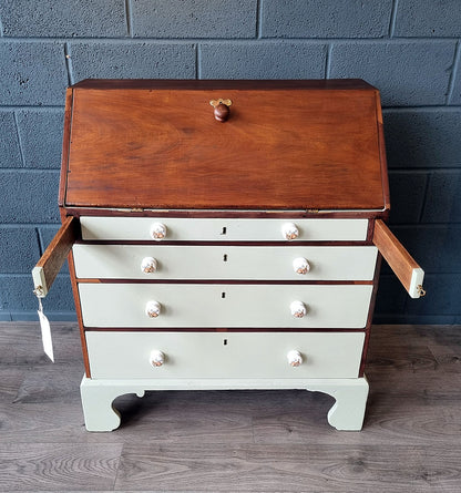 Georgian Oak Writing Bureau - LRBinteriors