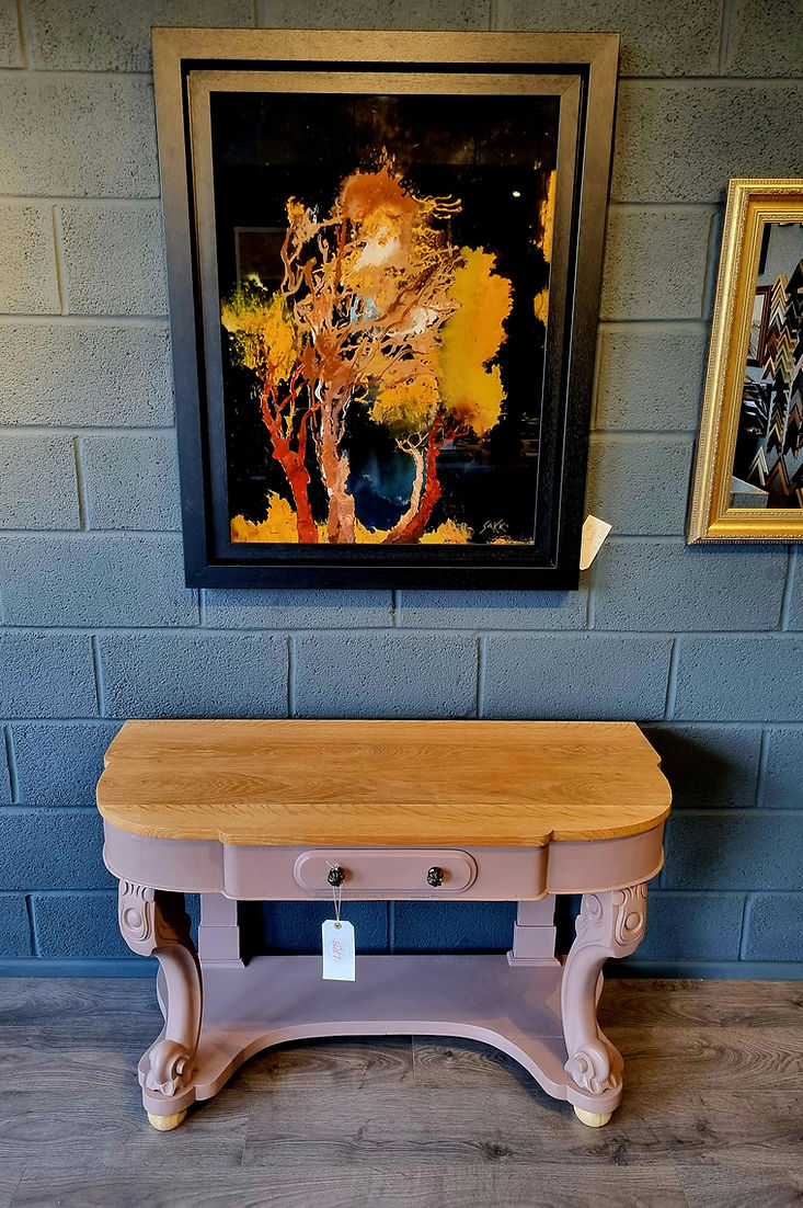 Antique Victorian Washstand Vanity Console Dressing Table with Drawer - LRBinteriors