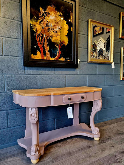 Antique Victorian Washstand Vanity Console Dressing Table with Drawer - LRBinteriors