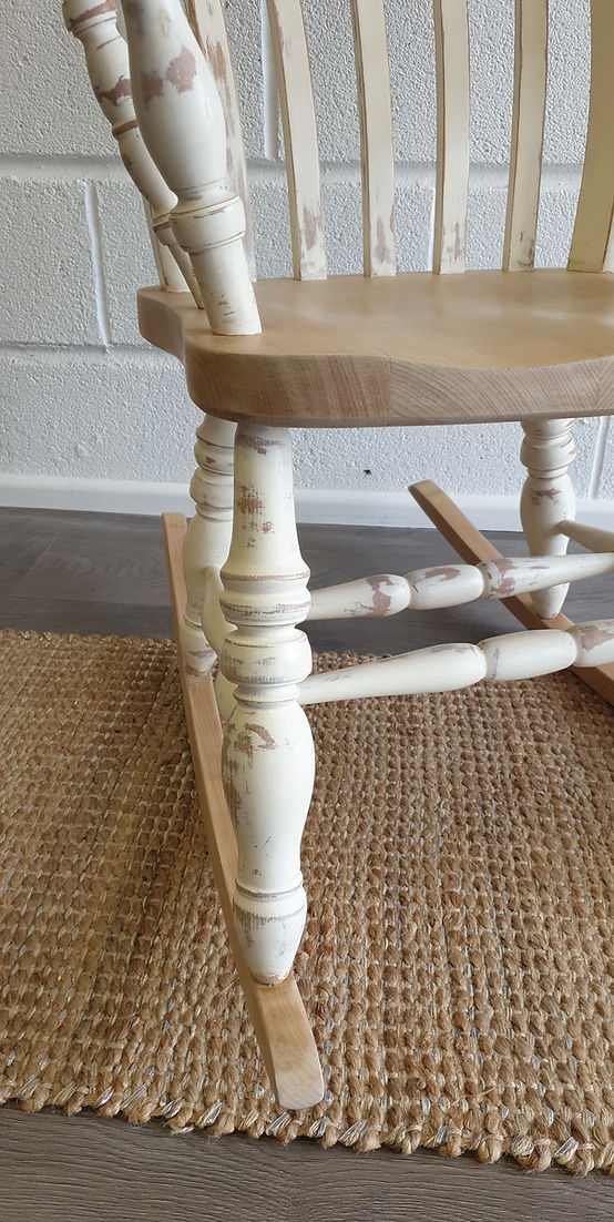 Oak Shabby Chic Rocking Chair - LRBinteriors