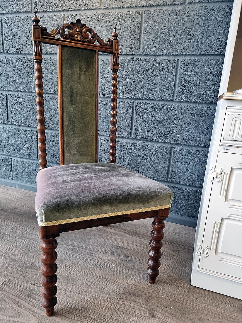 Victorian Nursing Antique Hall Bedroom Chair - LRBinteriors