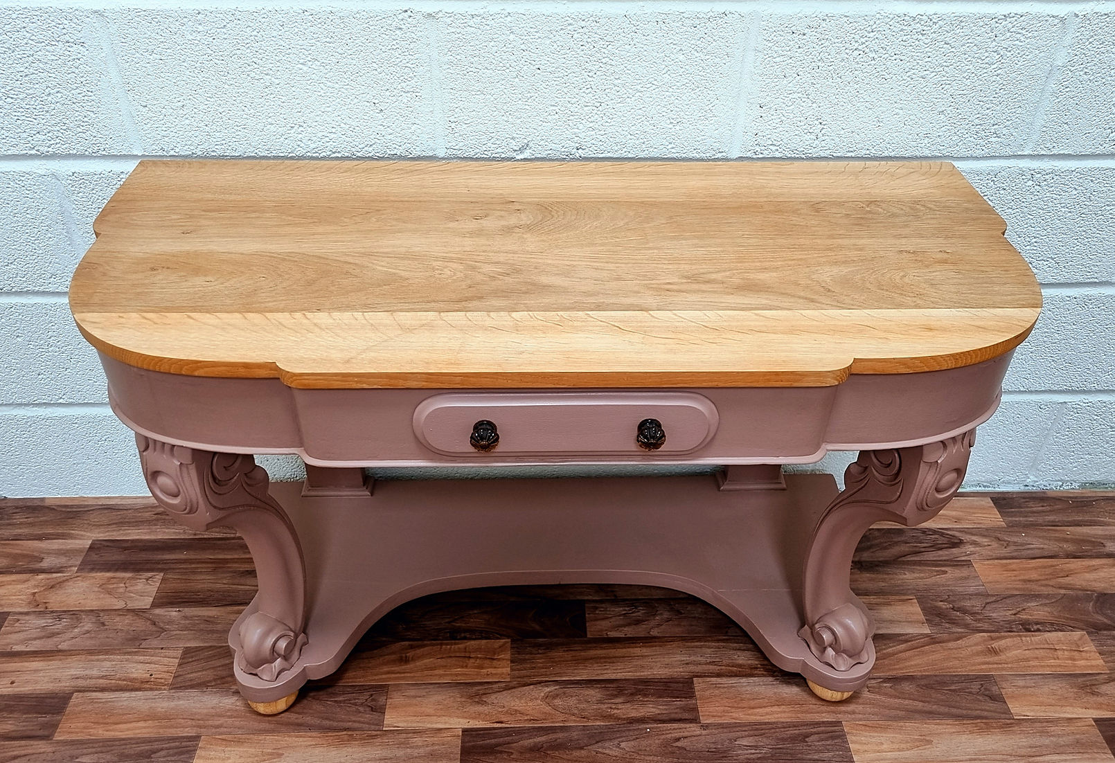 Antique Victorian Washstand Vanity Console Dressing Table with Drawer - LRBinteriors