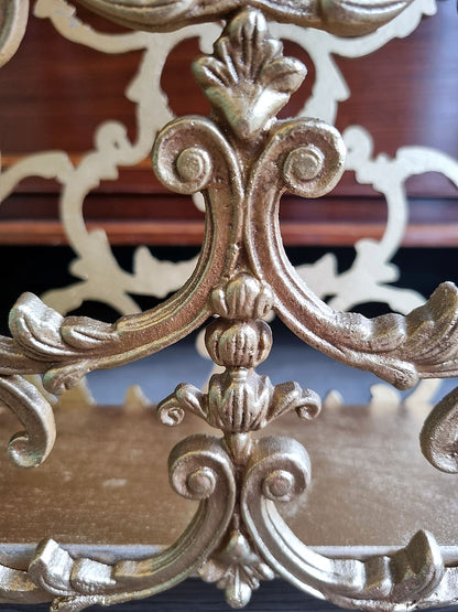 Vintage Rococo Magazine Rack Guilt Gold French - LRBinteriors