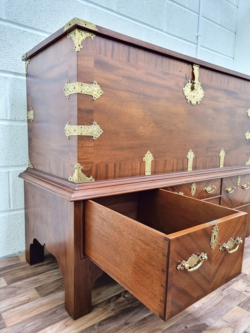 Antique Chest of Drawers Rosewood Mules/Dowry/Coffer Trunk Housekeeper's Cabinet - LRBinteriors