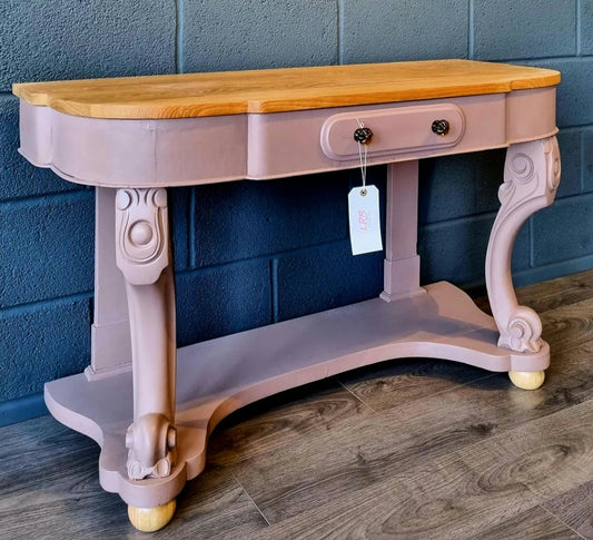 Antique Victorian Washstand Vanity Console Dressing Table with Drawer - LRBinteriors