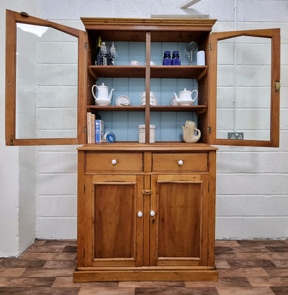 Antique Pine Housekeeper's Dresser Pantry Larder Cabinet - LRBinteriors