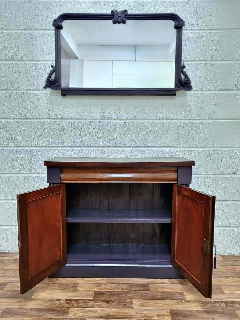 Antique Victorian Chiffonier with Mirror Sideboard - LRBinteriors