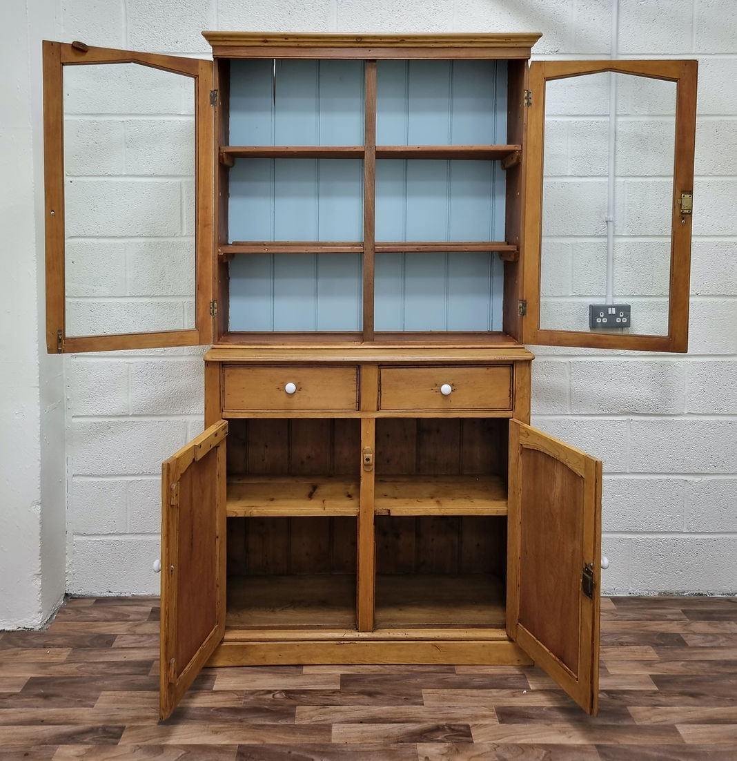 Antique Pine Housekeeper's Dresser Pantry Larder Cabinet - LRBinteriors