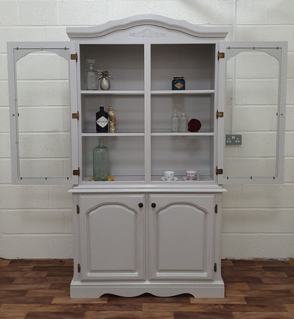 Grey Dresser Glass Display Cabinet - LRBinteriors