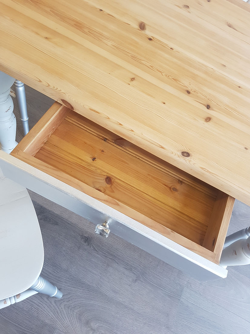 Kitchen Pine Table and Four Chairs - LRBinteriors